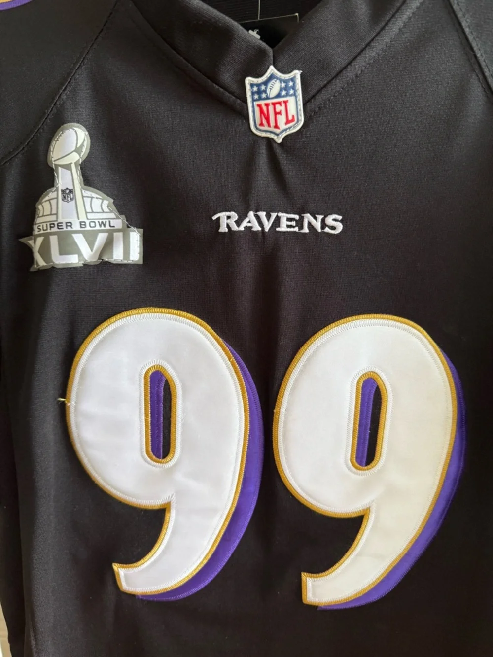 Nike NFL Baltimore Ravens #99 Kruger Jersey Super Bowl XLVII Black Size M NWT - Picture 4 of 9